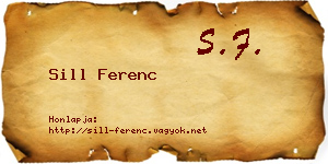 Sill Ferenc névjegykártya
